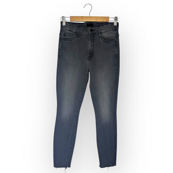 Mother High Waisted The Looker Ankle Fray Size 25 Dancing In The Moonlight Gray - Picture 1 of 11